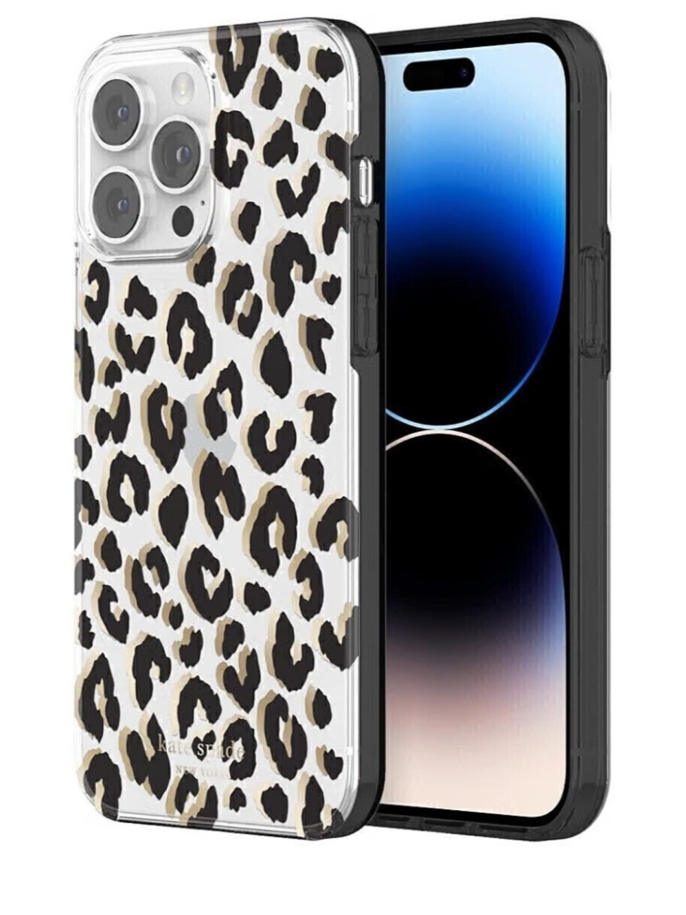 kate spade IPhone 14 Pro Max Leopard Print Clear Phone Case